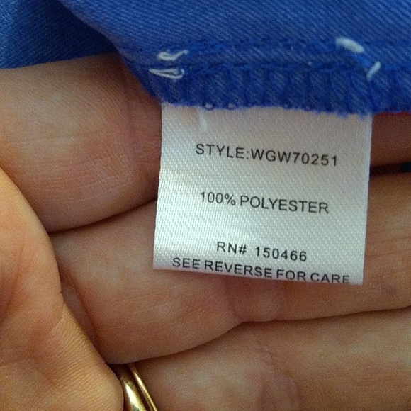 Market and Spruce Jeanie Ruffle Blue Red Poppy Sleeveless Mini Dress Size Medium - Picture 8 of 9